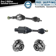 Front CV Axle Shafts & Wheel Hub Bearing Assemblies Set of 4 for Buick GMC New