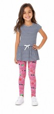 Carter's  Kid Girls' 2-Piece Striped Tunic  cat-print Leggings Set  Size 6/6X