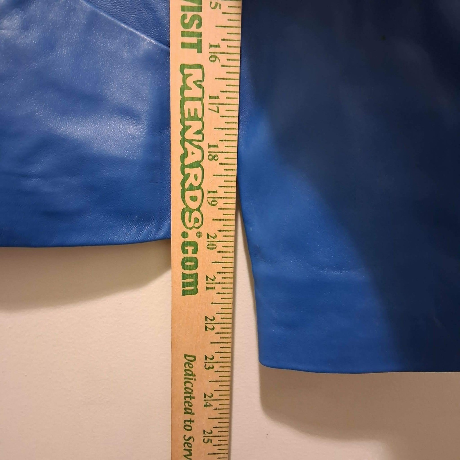 Pendleton Blue Leather Jacket Mandarin Collar Zip… - image 6