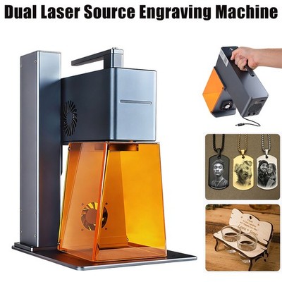 Dual Laser Source Laser Engraver Machine 1064nm 450nm For DIY Wood Leather Metal