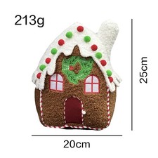 25Cm New Cupcake and Cashmere Gingerbread House Decorative Plush Throw Pillow