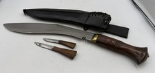 Hand Forged Gurkha Kukri Knife Carbon Steel Blade Brass Guard Leathe (CP2018893)