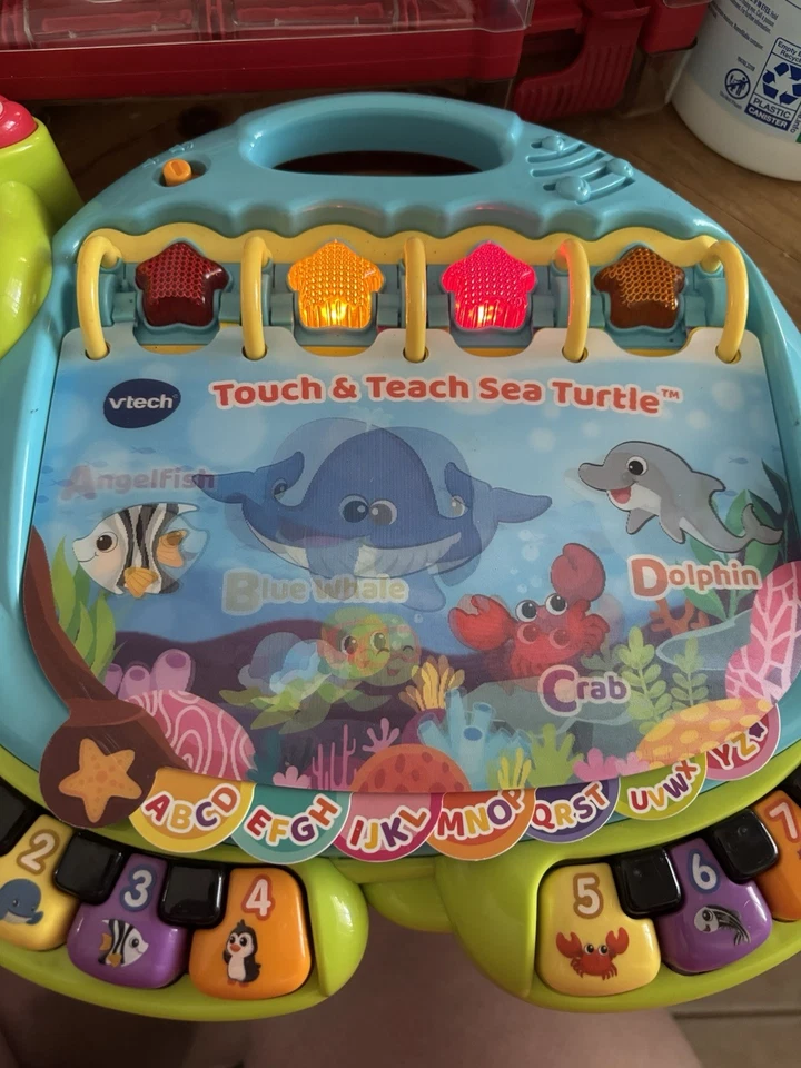 VTech Interactive Learning Toy Touch And Teach Turtle Music Story Sing Time... - Image 2 of 3