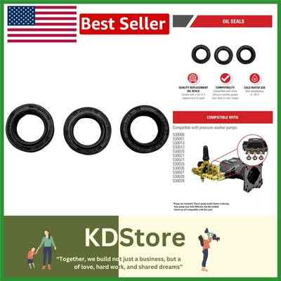 #ad #ad High Quality Pressure Washer Oil Seal Kit Replacement for Pump Leak Prevention $39.99