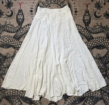 Vintage Desert West Sherry Holt Ivory Midi Peasant Skirt Sz M Southwest Cowgirl