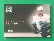 MATTY BENIERS (KRAKEN) 2022-23 THE CUP THE SHOW BLACK INSERT SB-MB  /99