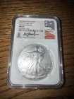 Burnished Silver Eagle 2025 W Advanced Release Ms 70 Gaudioso ￼