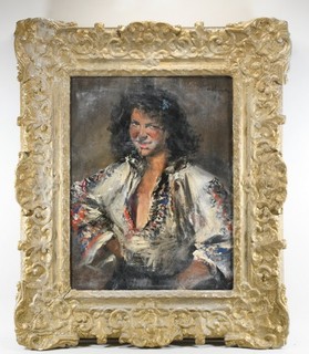 C65T12 Paul Mathias Padova (1903 1981) quadro meridionale in camicetta firmato