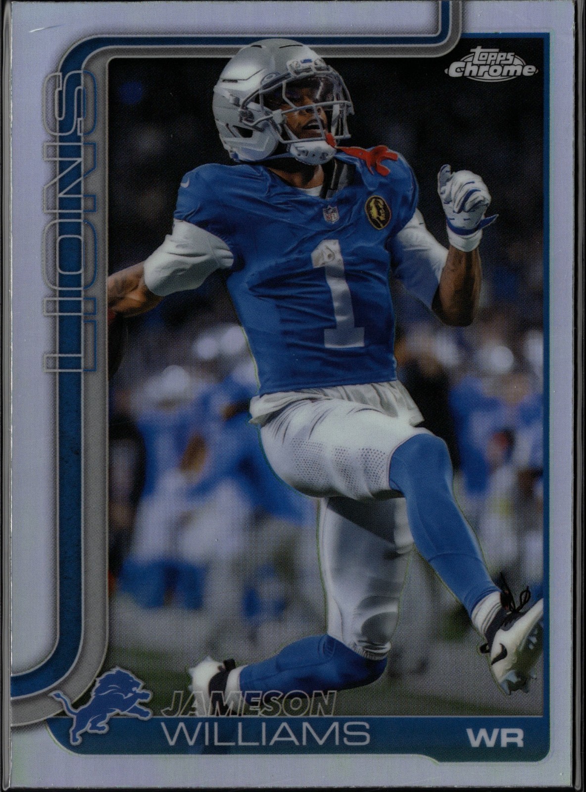 2025 Topps Chrome Football Jameson Williams #97 Refractor Detroit Lions