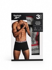 Reebok Cotton Elastane Trunks Mens L Size 3 P...