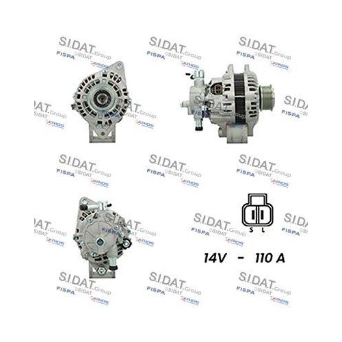Alternateur Sidat A12HY0128A2 de qualité d'origine pour moteurs diesel Hyundai et Kia