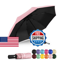 Yoobure Windproof Travel Umbrella - Automatic Umbrellas for Rain, Compact Foldin