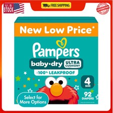 Pampers Baby Dry Diapers Size 4 92 Count