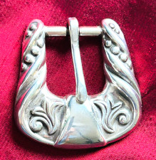NOCONA WESTERN SILVER BELT BUCKLE Ladies Women's Vintage Floral Southwestern