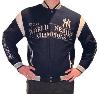New York Yankees 27-Time World Series Champions Varsity Jacket - Navy JH L
