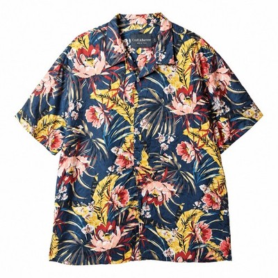 SEAN JOHN Legacy Hawaiian Aloha S/S Button-Up Shirt Sz 3XL Tropical Summer Beach