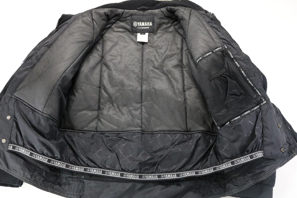 Chaqueta de moto de nieve Yamaha para hombre M azul negro blanco reflectante Torque FXR cremallera usada en excelente estado Foto 3 de 4