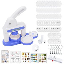 Button Maker Machine, Pin Maker Machine Sturdy Button Press Kit, Pin Maker Ma...