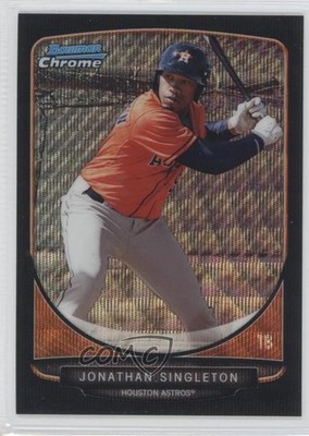 2013 Bowman Draft Top Prospects Chrome Black Wave Refractor Jon Singleton 0b5