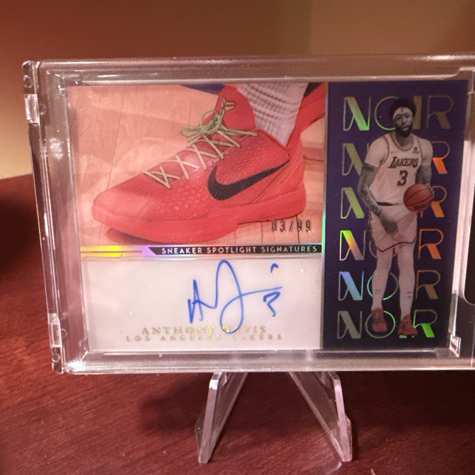 2022-23 Panini Noir Anthony Davis Sneaker Spotlight Auto  /99