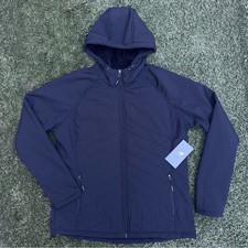 New Balance Fleece Line Hooded Water Resistant Quilted Performance Jacket L