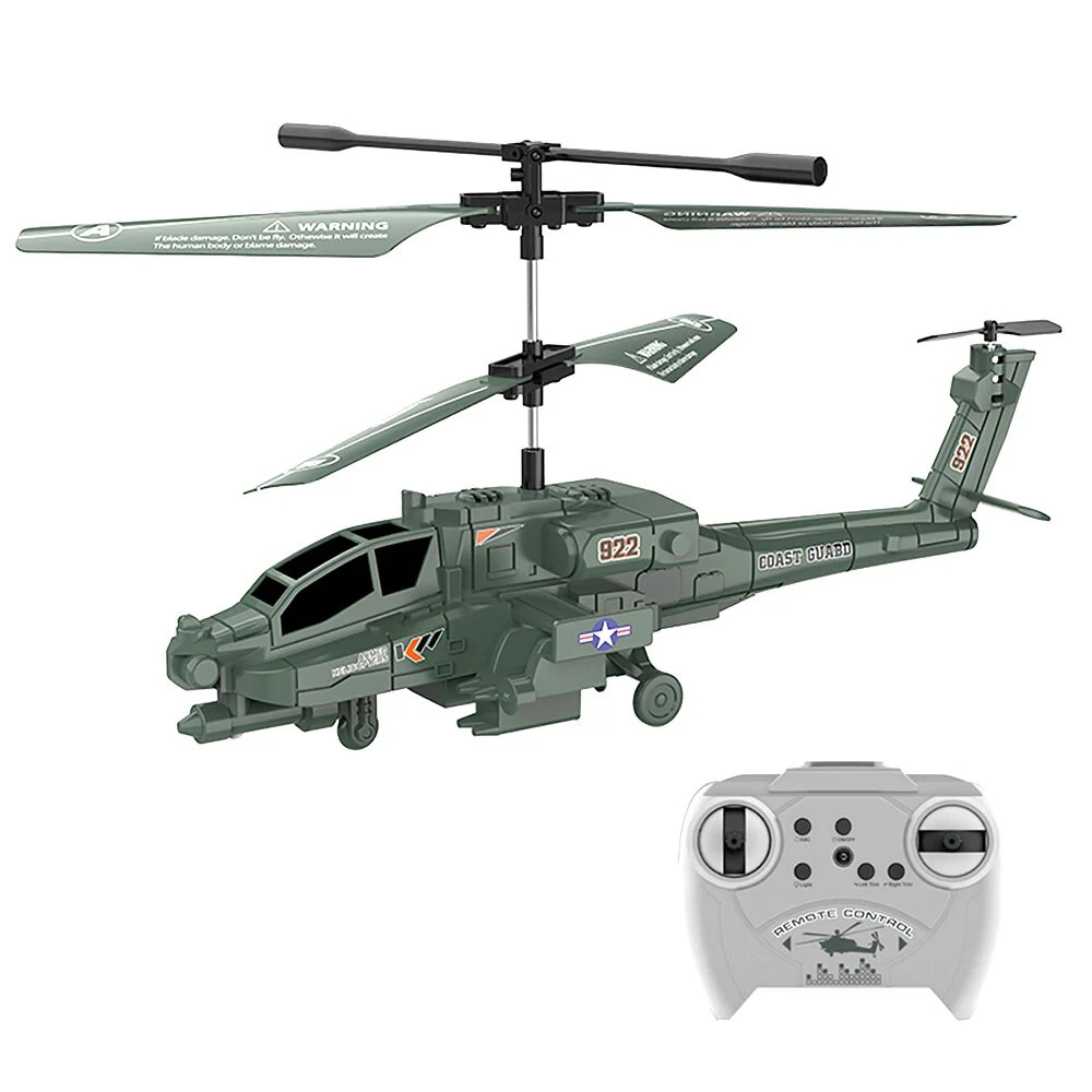 922 2.5 Channel Apache RC Combat Helicopter With Gyroscope Remote