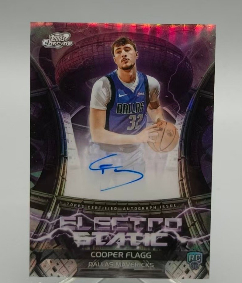 2025-26 Topps Cosmic Chrome Cooper Flagg RC Rookie Electro Static Auto Refractor