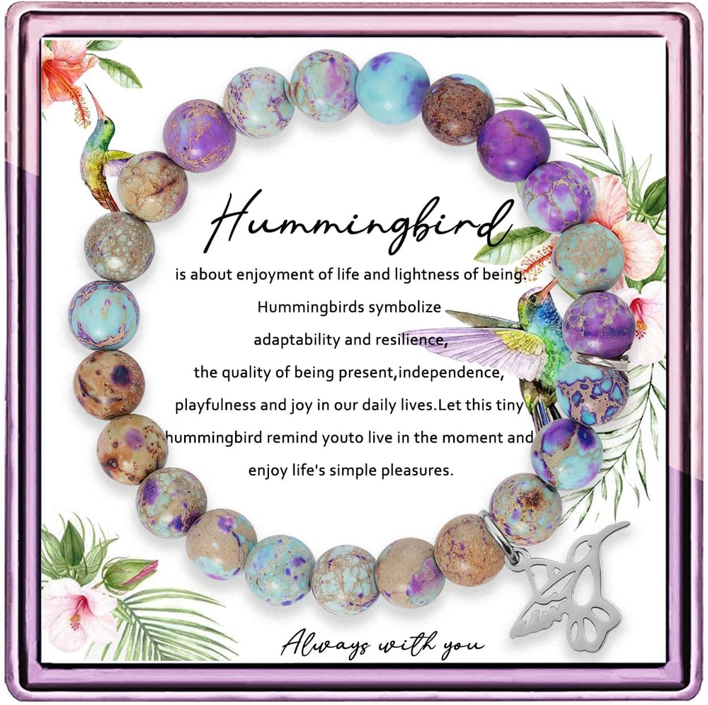 Hummingbird Gifts for Women Hummingbird Bracelet Hummingbird Charm Hummingbird J