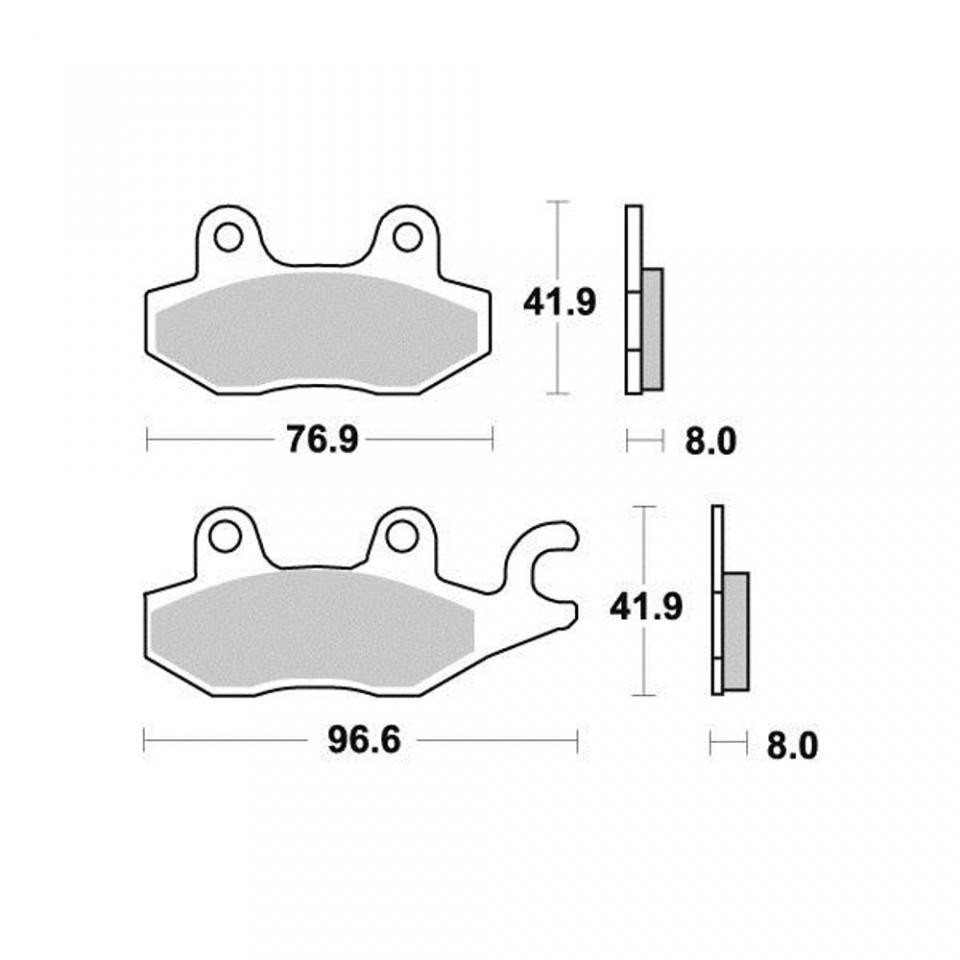 Plaquette de frein Perftec AVD haute performance pour CF Moto Zforce 600 - 2