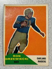 1960 FLEER FOOTBALL #34 RON DRZEWIECKI OAKLAND RAIDERS