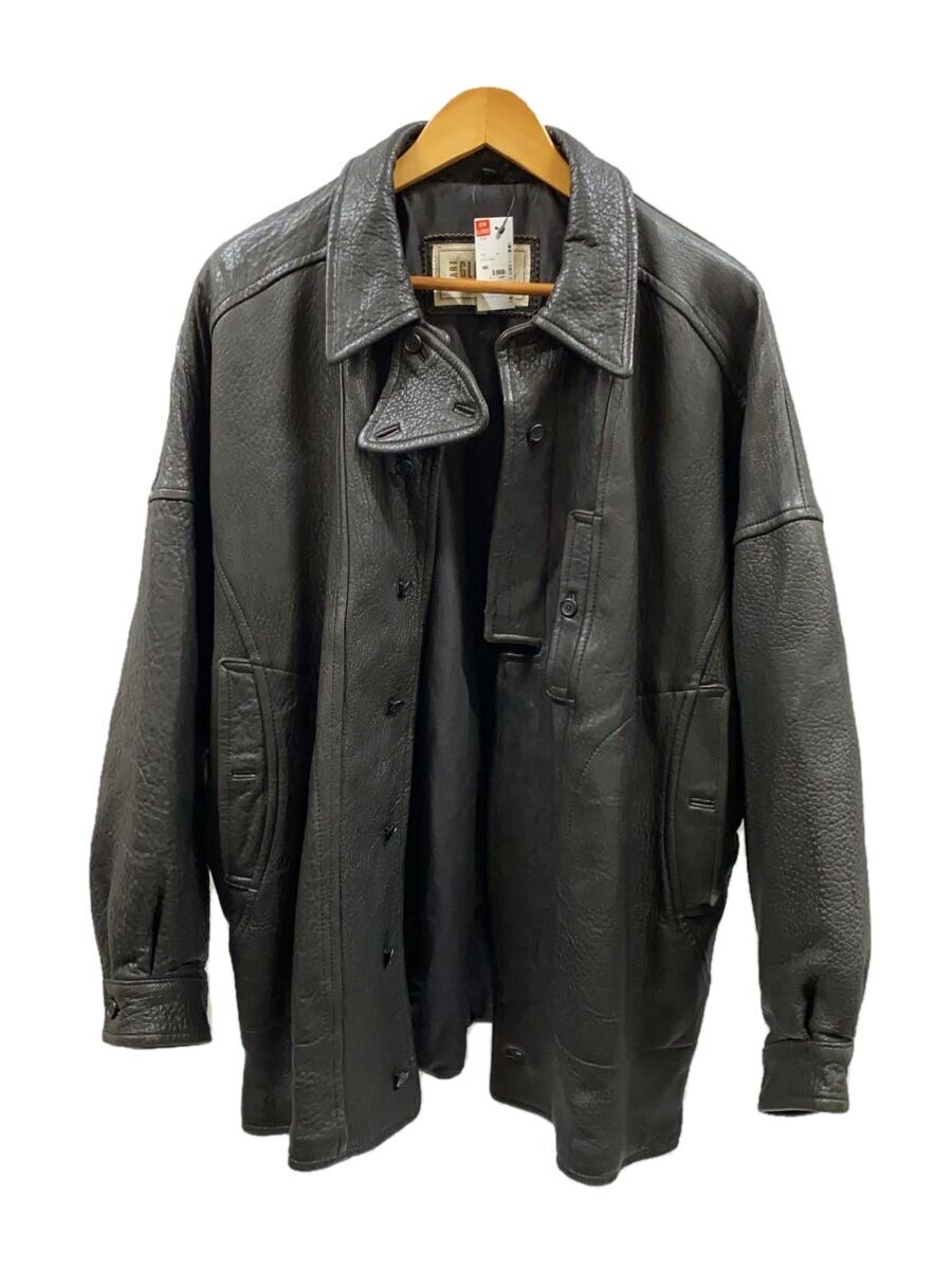 Men's Black Sheepskin Leather Blouson Jacket 2246