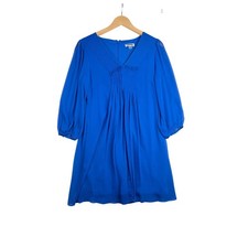 Calvin Klein Long Sleeve V-neck Mini Dress size 6 Blue