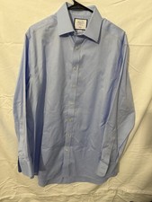 Charles Tyrwhitt Mens Classic Fit Non-Iron Dress Shirt Blue 16.5 34