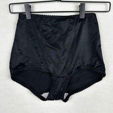Vintage 90s Hanes Her Way Size XL Black Stretch Nylon Control Briefs Panty 63944
