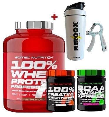 Scitec Nutrition 100% Whey Protein 2350g +BCAA Xpress 300g+Creatine 300 g +Bonus