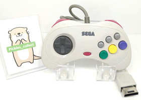 Sega Saturn White Console HST-3220 w/Power Memory Language Japanese Tested 0213B