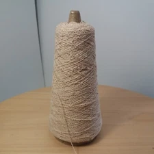 Unlabelled Machine Knitting Yarn - vintage - 118 grams  beige 2 ply