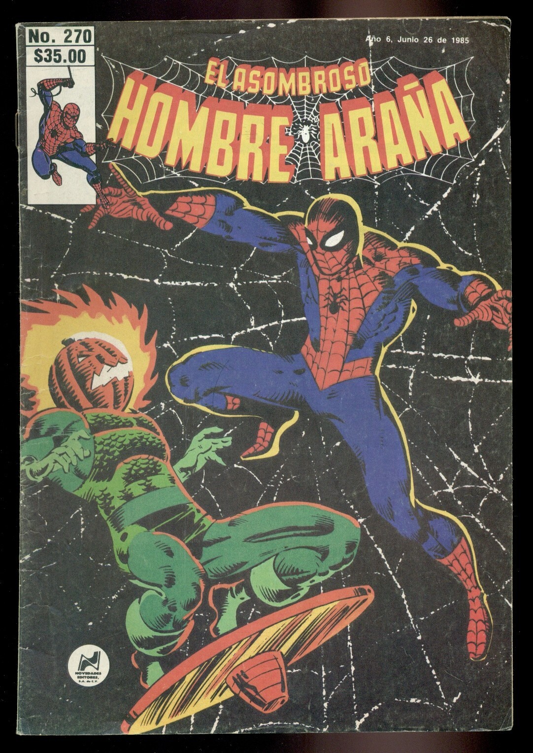 El Asombro Hombre Araña #270 El Peligro de la Calabaza, Spider-Man Comic 1985