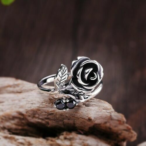 Flower Gorgeous 925 Silver Rings for Women Jewelry Party Rings Size 6-10 - Picture 2 of 8