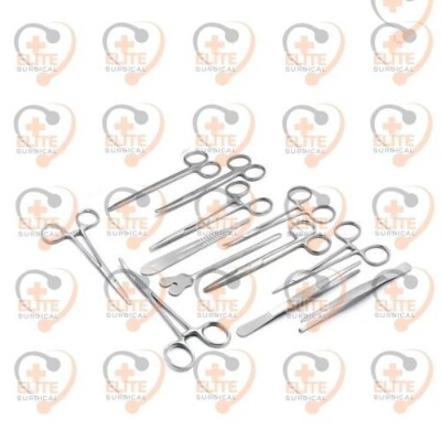 Set of 13 Pieces Basic Minor Surgery Kit Steel Box Surgical Instruments