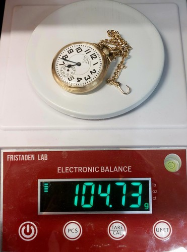 1951 ELGIN 571 B.W. RAYMOND 21J 16s RAILROAD 8 Adj Gold Filled Pocket Watch,RUNS - Picture 14 of 14