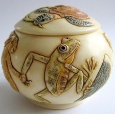 MPS Harmony Kingdom - Jardinia: Animal Bird Fish Frog Lizard Turtle, Trinket Pot
