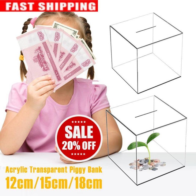 Piggy Bank For Adults Must Break to Open Clear Acrylic 2023 Money Bank Piggy Bank For Adults Must Break to Open Clear Acrylic 2023 Money Bank