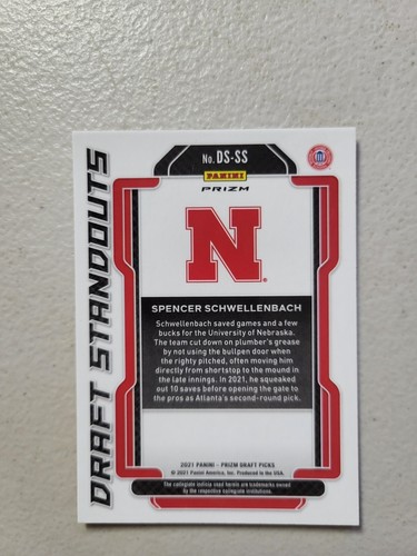 2021 Panini Prizm Draft Picks Standouts Spencer Schwellenbach DS-SS Silver Holo - Picture 2 of 2