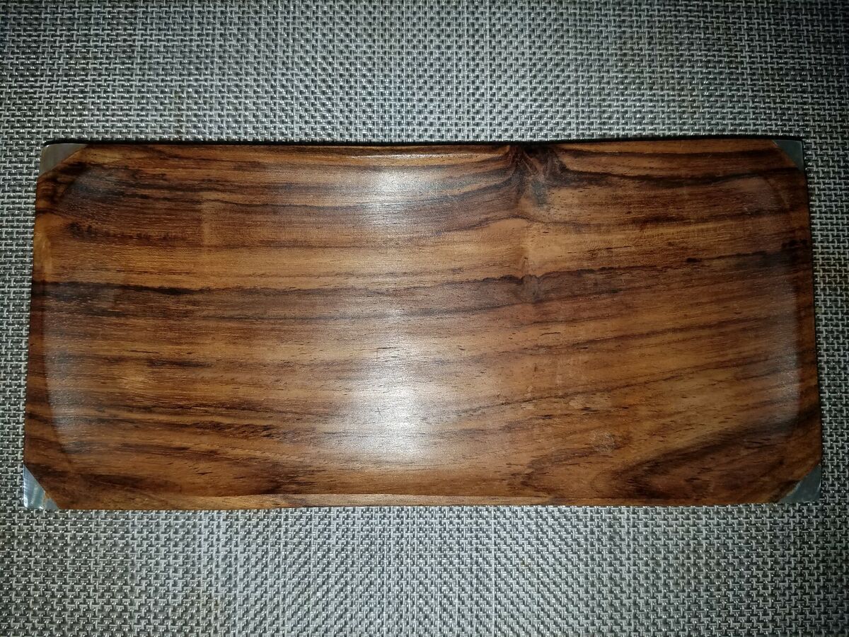 茶皿 茶具 精品旧蔵 花梨木 清 天然木製 L0301 象嵌貝殻カササギ登梅