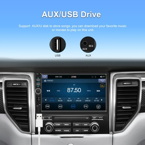 7" Double 2 Din Car Stereo Radio for Apple CarPlay Android Carplay MP5 + Camera - Picture 9 of 16