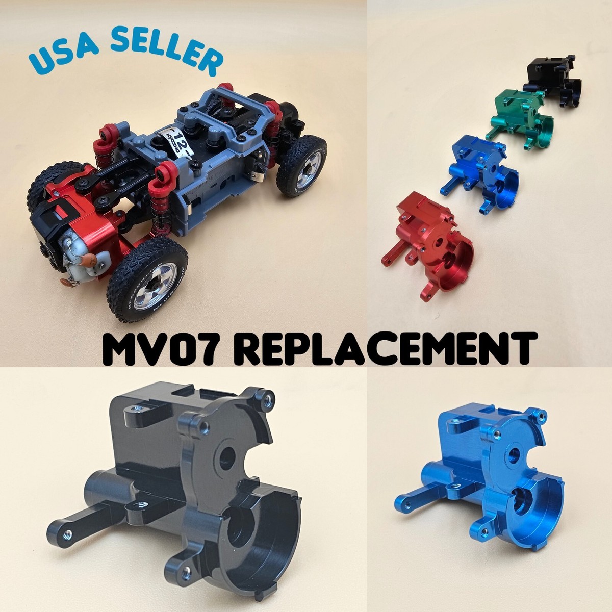 mini Vintage Kyosho Mini Z Overland Gearbox MV07 Part Aluminum