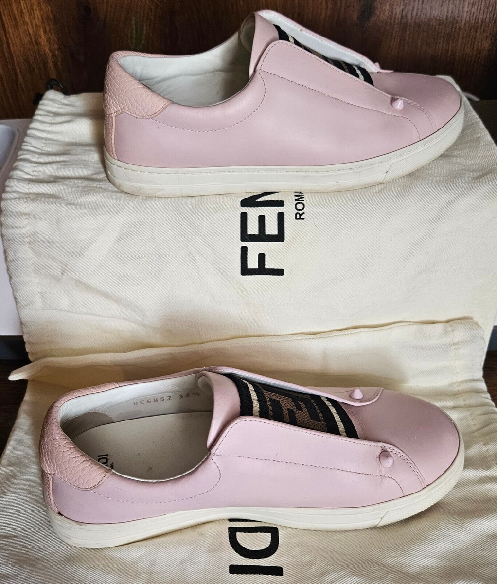 スニーカー Fendi Sneakers & Slip-On Pink Fendi Pink Fendi Logo Slip Om Tennis Shoes Sz 36.5 | eBay