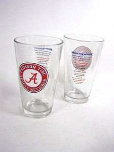 Details About Pair Alabama Crimson Tide Sports Network Beer Glasses 2010 Football Schedule