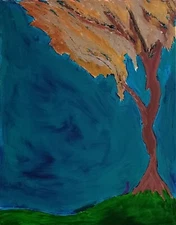  underneath the golden Yum Yum tree (16" x 20")